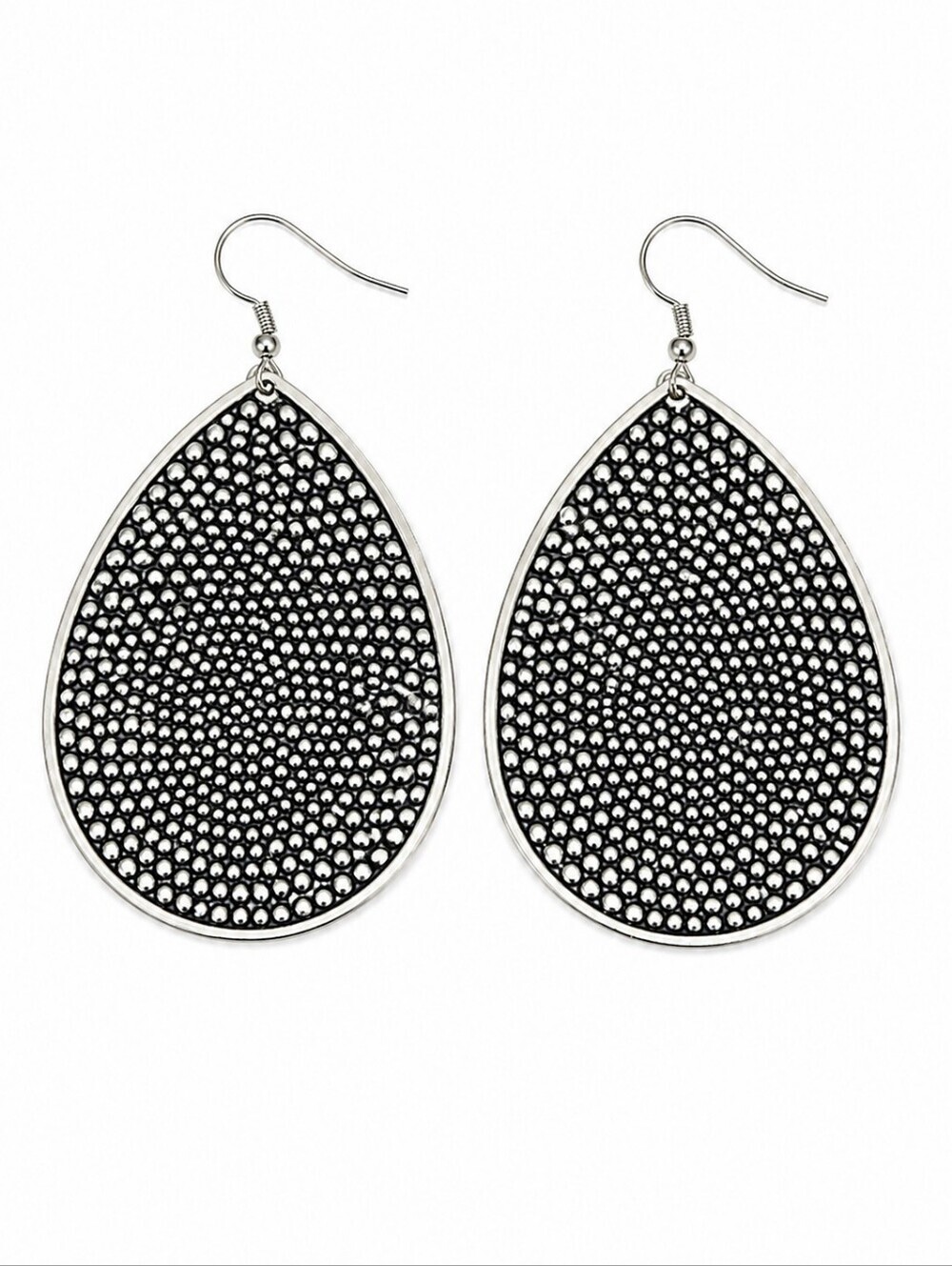 3/$30 FOREVER 21 Space Age Hammered Metal Jumbo Dangle Hook Flamenco Earrings